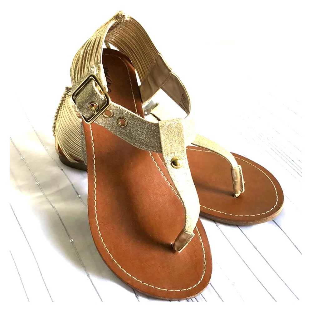 Mossimo Gold Glitter Sandals
